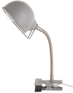 HOME Halo Metal Clip Lamp - Grey
